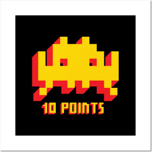 Space Invaders 10 Points Posters and Art